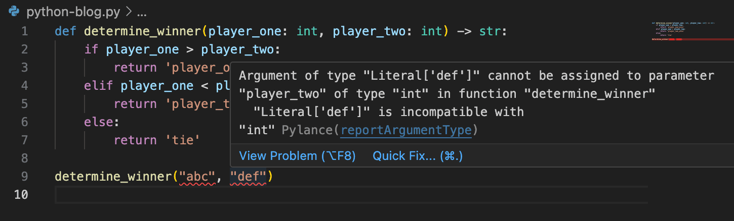 type hint